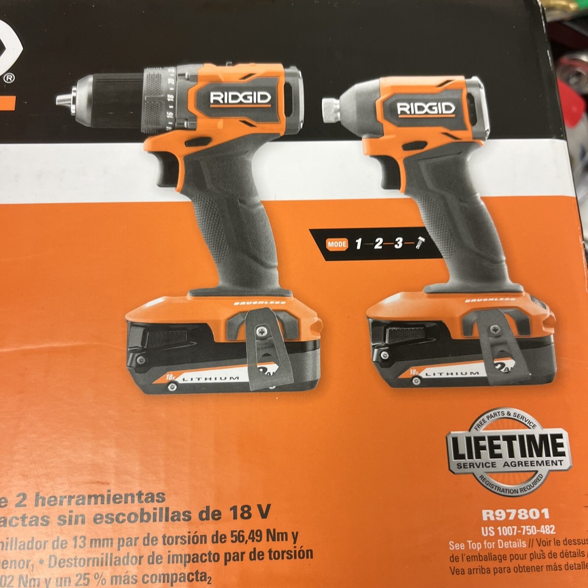 Ridgid Power Tool Ridgid Piece Combo Kit Ridgid Subcompact Impact