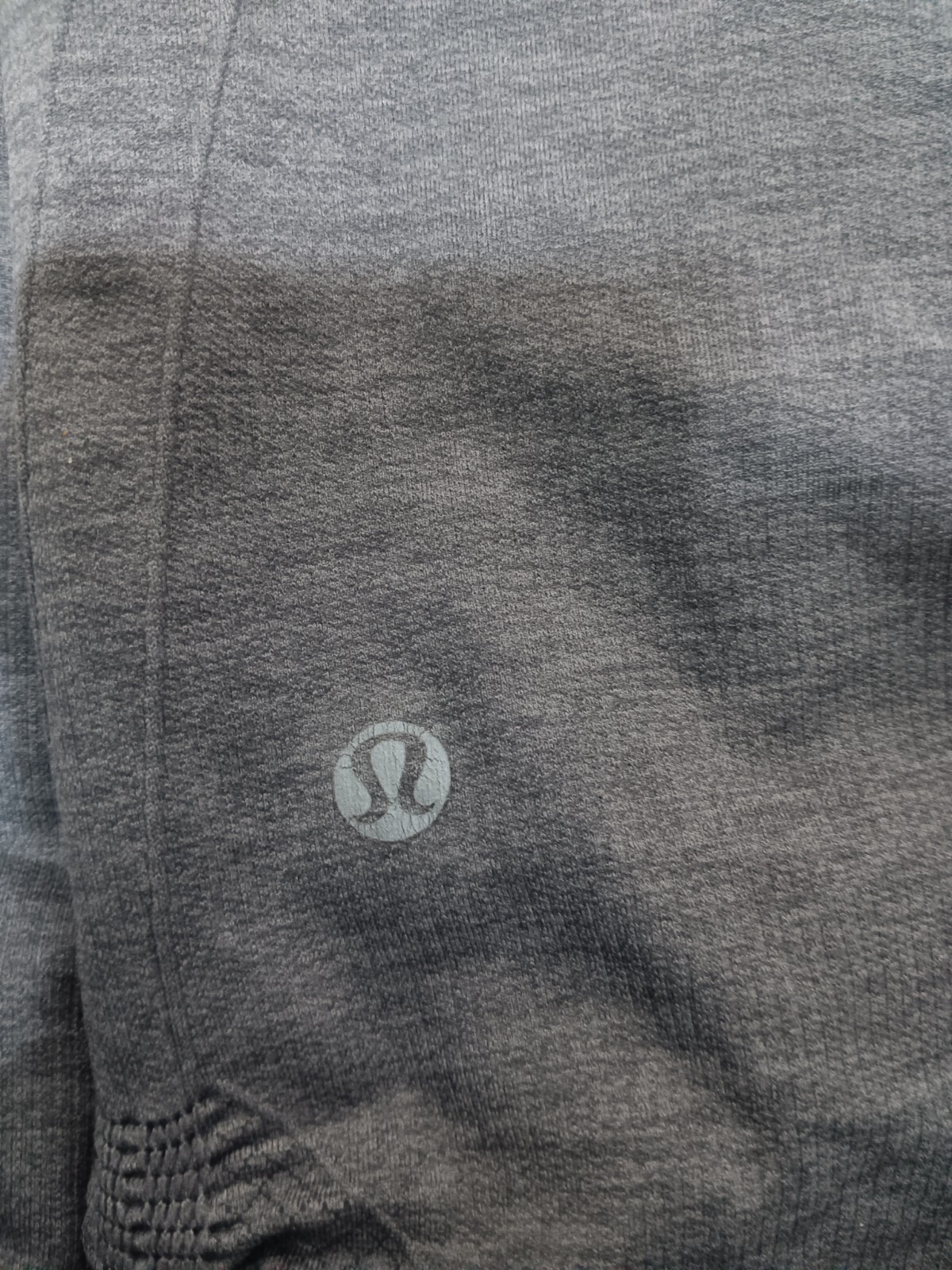 Lululemon Ebb and Flow Crop Leggings Capri Yoga Pants Gray Womens Size 10 (B2)