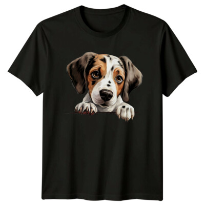 Süßes T-Shirt gepunktet Welpe Hunderasse Portrait Haustier Tierliebhaber