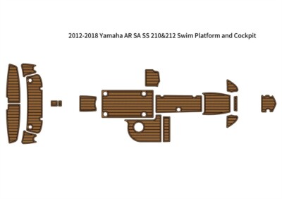 2015 Yamaha AR/SA/SS 210&212 Swim Platform Cockpit Boat EVA Teak Flooring Pads