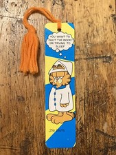Vtg 1978 "Trying To Sleep" Pajamas Bedtime GARFIELD Cat Antioch BOOKMARK 80s!