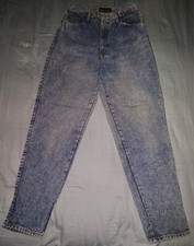 VTG 80s SASSON ACID WASH JEANS WOMEN'S 14 BLUE 80s TAPERED LEG MOM MODERN BASICS