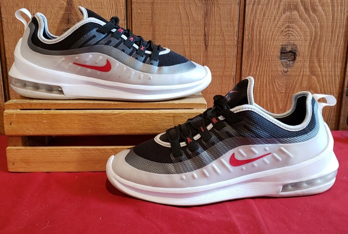 Nike Air Max Axis Black Metallic Platinum White Red AA2146 009 Men