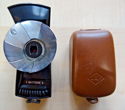Agfalux von 1968 Agfa Aufsteckblitz Blitz für Kamera mit original Tasche