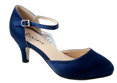 cobalt blue court shoes mid heel