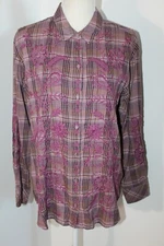 NWT Johnny Was Biya JWLA Embroidered Chloe Oversized Shirt Tunic Blouse Top M
