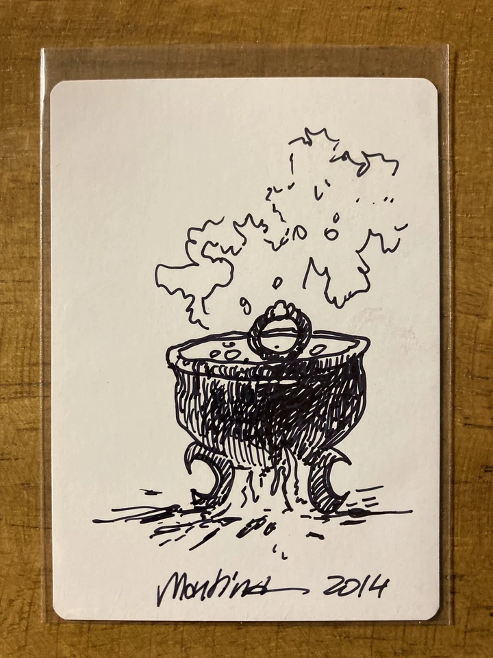 MTG✨Signed SKULLMEAD CAULDRON ARTIST PROOF w/SKETCH✨Dissension NM Uncommon 2006 - Image 3 of 3