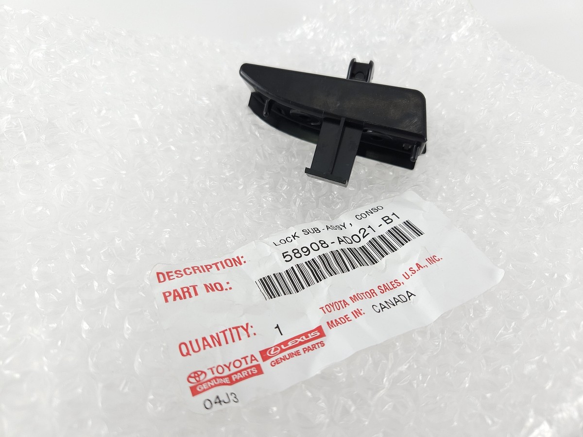 Genuine OEM Toyota 58908-AD021-B1 Center Console Lid Lock Dk Gray