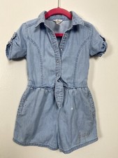 Guess Girls Denim Romper Bejewels Size 5