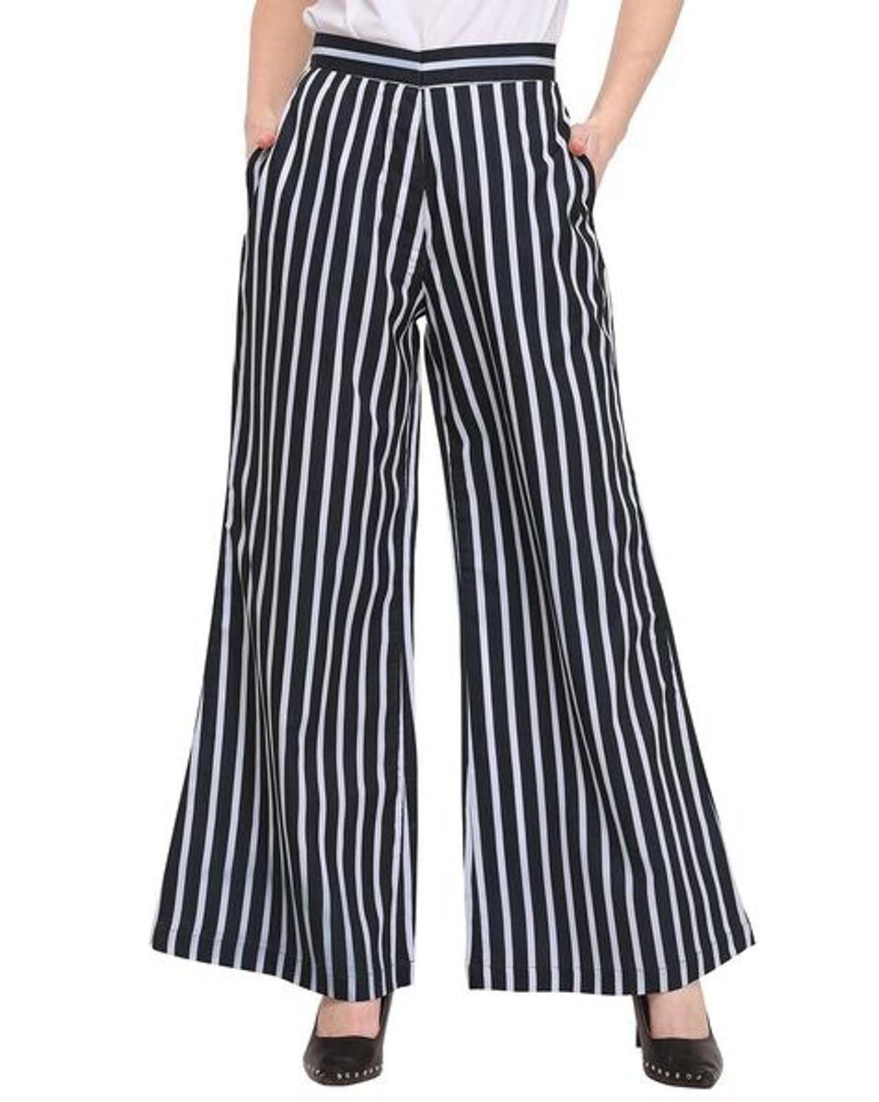 Maurice’s Palazzo Black w/white stripes Size SR
