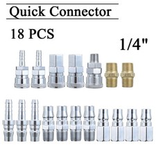 18ps JP Air Line Hose Fitting Connector Quick Release 1/4'' BSP Male Female UK