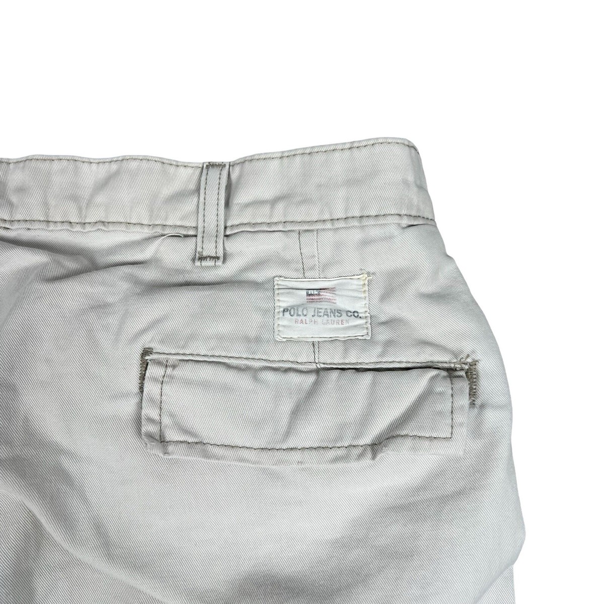 Vtg Y2K Polo Jeans Co Pants Tan Freighter Ralph Lauren Baggy Cargo