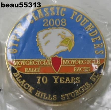 2008 70 YEARS STURGIS JACKPINE GYPSY CLASSIC FOUNDERS SOUTH DAKOTA PIN