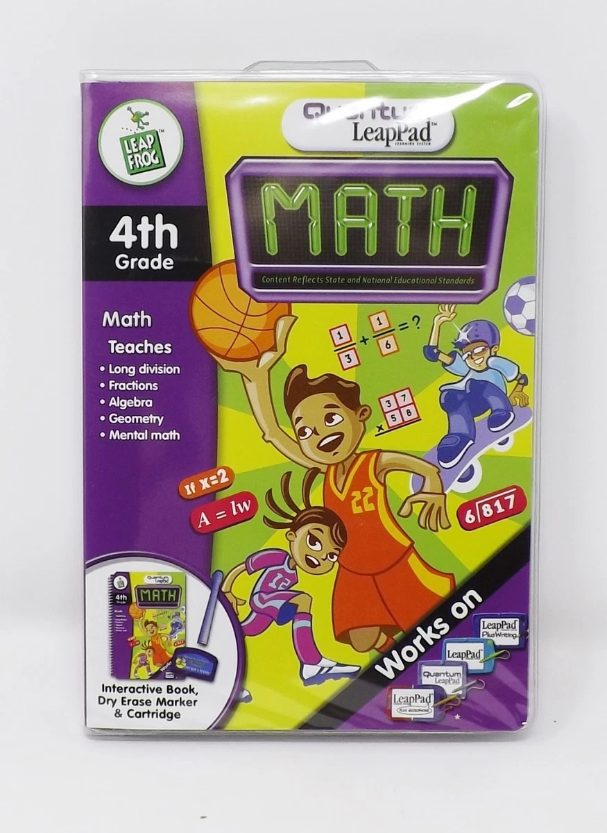 LeapFrog Quantum LeapPad Learning System New 4th Grade Math Book