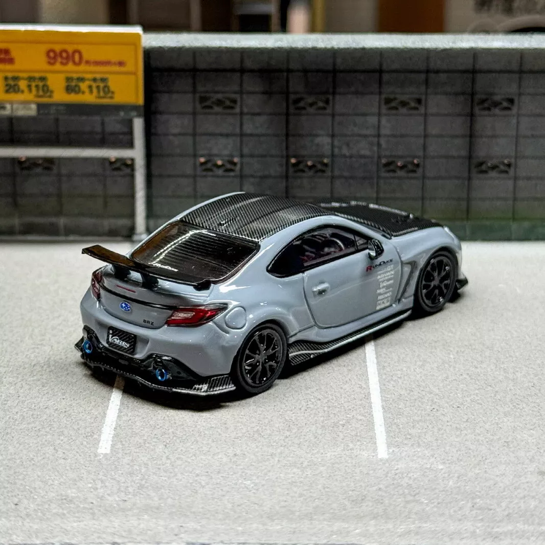 CM 1/64 Scale Subaru BRZ Varis ARISING-1 Grey/Black Diecast Car