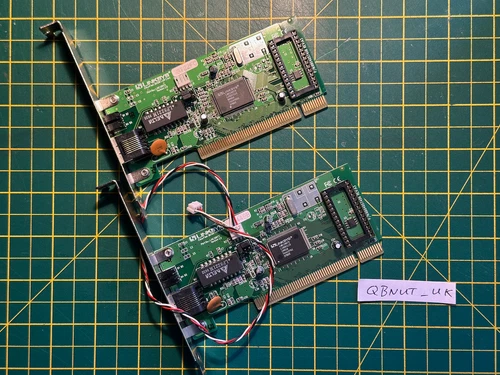 2x Linksys LNE100TX PCI Network Cards (USED)