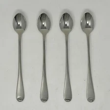 Oneida Satin Islet Set of 4 Iced Tea Spoons 7 3/8" Quality 18/10 Stainless