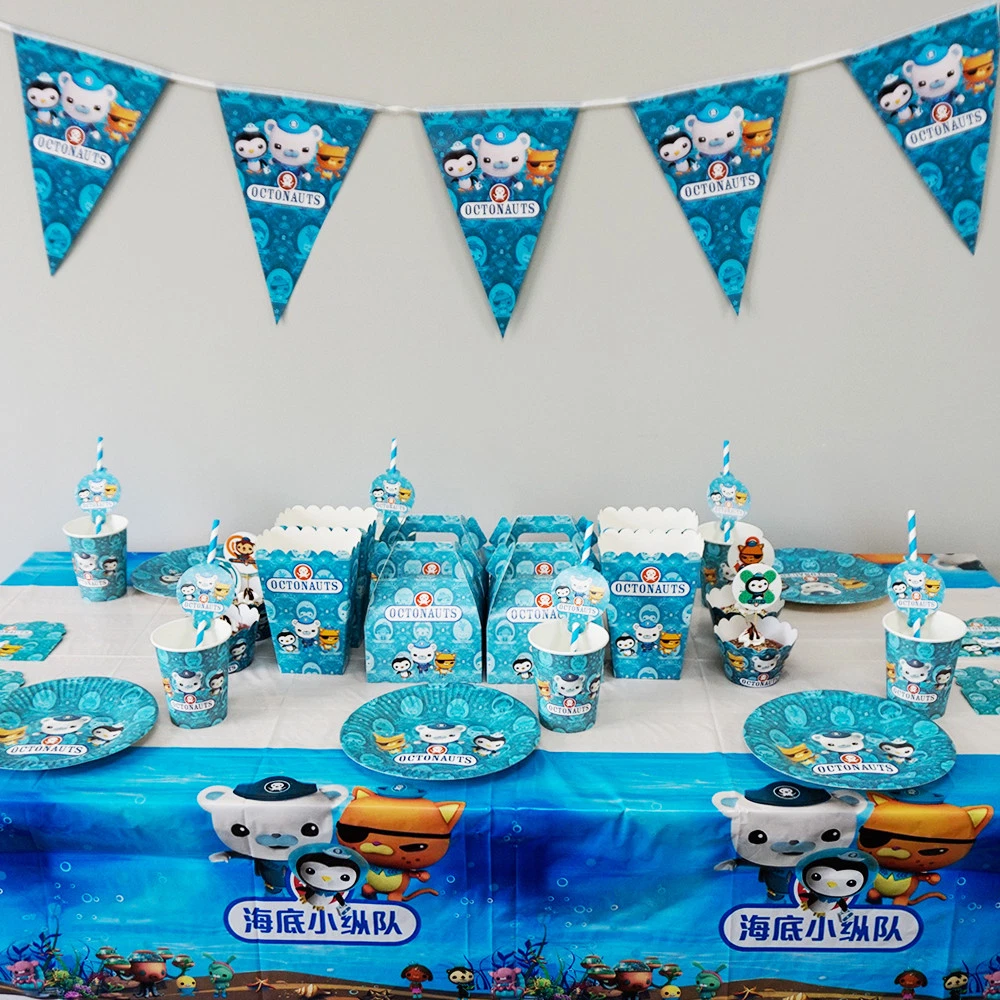 Octonauts Birthday Theme Party Decoration Tableware Range Banner Plates Cups etc