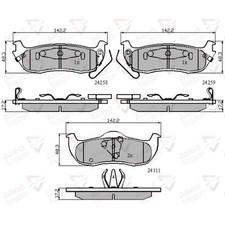 Brake Pads Set For Nissan Titan 5.6 Rear 44060-7S025 44060-ZC025 44060-ZC026