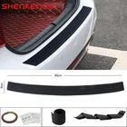 Rear Bumper Protector Trim Cover Black Rubber Trunk Sill Plate Cover Pad Guard