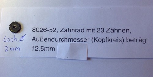 1 x Lima Zahnrad 8026-52 | Zustand: Neu: Sonstige (siehe Artikelbeschreibung)