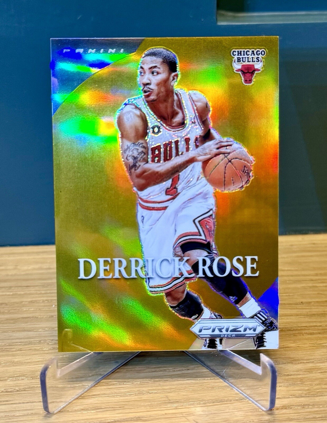 2023-24 Panini Prizm Deca Most Valuable Players Gold Prizm /10 Derrick Rose SSP