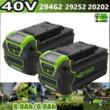 40V 6.0AH Battery for Greenworks G-MAX 29472 40 Volt 8.0AH Lithium 29462 29482