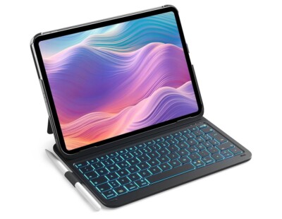 Ultra-Dünne Bluetooth-Tastatur  Hülle iPad Pro&Air  Farben, Leicht & Flexibel