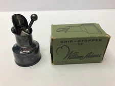 William Adams Bottle Drip-Stopper made in Italy-Original Box silver plate