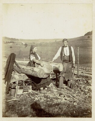 DEUTSCHLAND SCHWARTZWALD, Fotogr. DEUTSCH & HART 1866 SCHWARZWALD FOLKLORE 