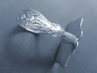 CUPID FIGURAL STERLING CURVED HANDLE FOOD PUSHER-BY REED & BARTON