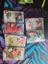 MCDONALDS TY BEANIE BABY DINOSAUR TRIO LOT FROM 2000 STEG REX BRONTY