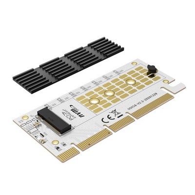 M.2 NVMe SSD to PCIe 4.0 X4 X8 X16 Adapter Card with KT058A, Black