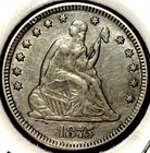 1875 P Seated Liberty Silver Quarter 25c XF