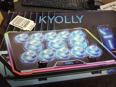 KYOLLY K15B Laptop Cooling Pad with RGB Lighting for Gaming Laptops Open Box M12