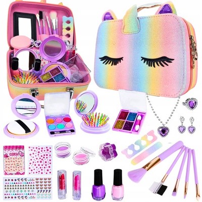 Kinderschminke Set Mädchen Schminkkoffer Mädchen Waschbar Schminke Kind Geschenk