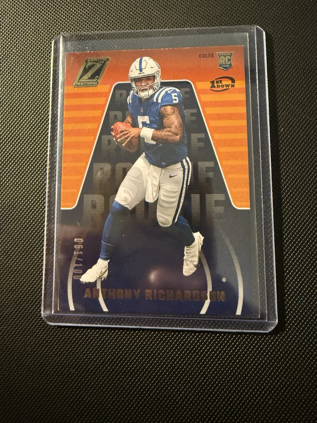 2023 Panini Zenith Anthony Richardson /100 1st Down RC Rookie #102 Colts