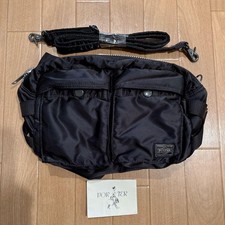 PORTER Yoshida TANKER Waist Bag Body Bag Black Authentic Made in Japan