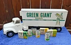 VTG 1955 TONKA GREEN GIANT PRESSED STEEL SEMI TRUCK W/ XTRAS. SUPER NICE!