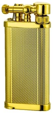 Old Boy IM Corona Butane Pipe Lighter 90 Degree Flame Gold Etched - 1205