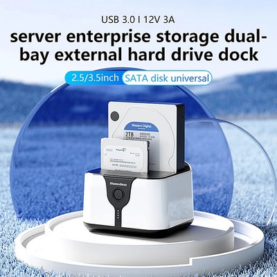 SATA HDD Dockingstation USB Typ C Cloner SSD Adapter Dual Bay Offline Clone