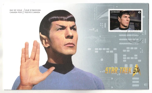 STAR TREK SPOCK LEONARD NIMOY 2016 Canada Post First Day Issue Cover Stamp NM