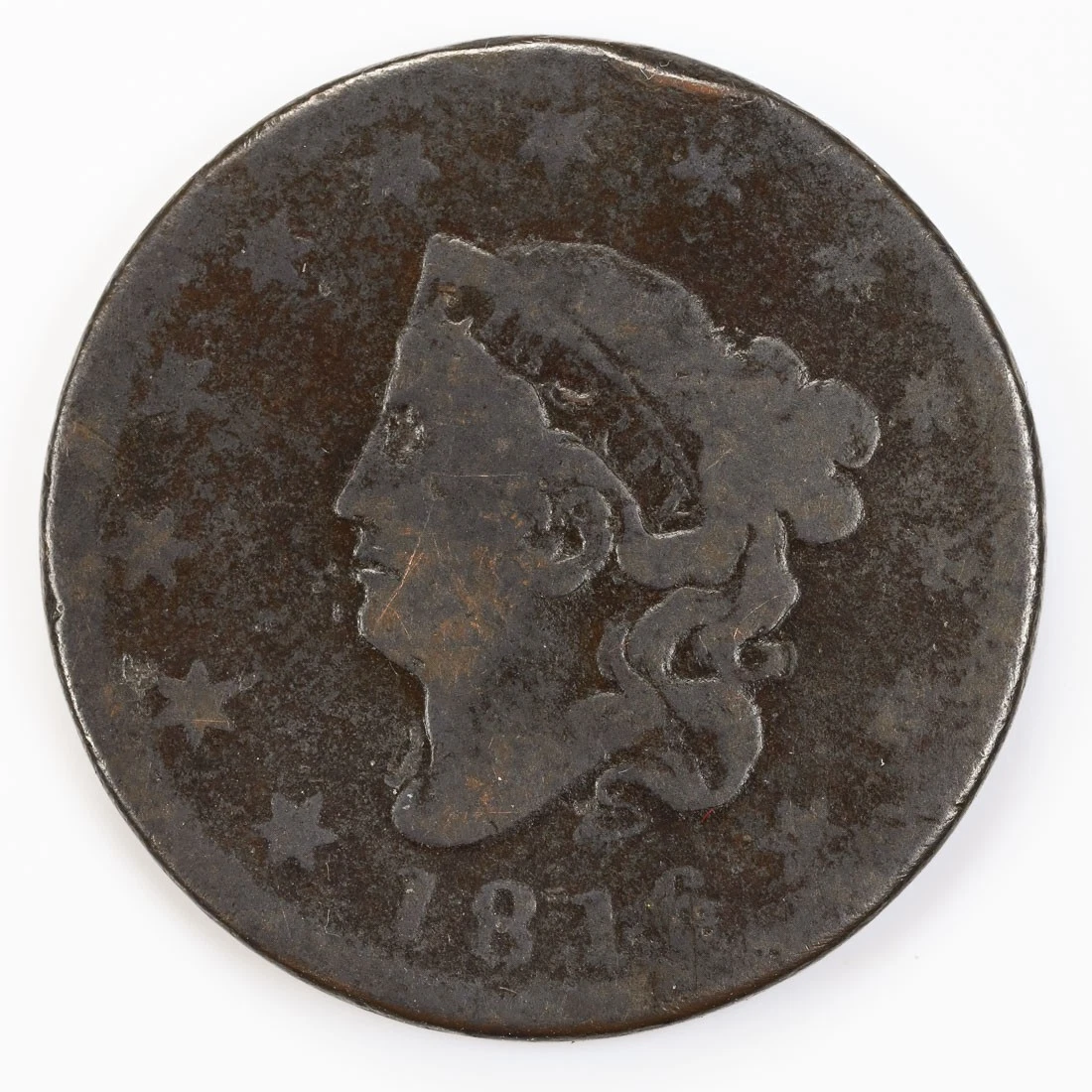 25+ 1816 Year Coronet Head US Large Cents (1816-1839) for sale