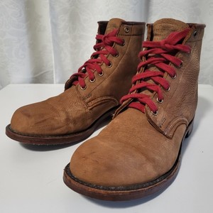 Vintage Frye Arkansas 651057 Mid Lace Boots USA Brown Leather Men\'s Size 9.5 M Frye Arkansas Boots | eBay main image 3