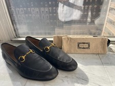 Gucci Jordaan Horsebit Loafers Black Leather Men’s US 8.5 with Dustbag