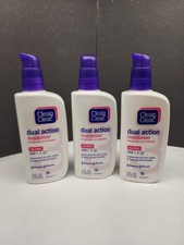 3 Clean Clear Dual Action Moisturizer Oil-Free, Old Formula Lot of 3 4fl Oz