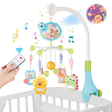 Musical Animal Crib Mobile with Relaxing Music, Stars Projector, Hanging Toys