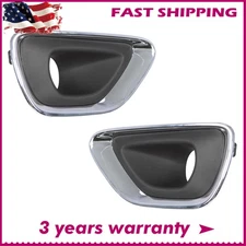 Driver & Passenger Side Fog Light Bezel Set For 2014-2016 Jeep Grand Cherokee