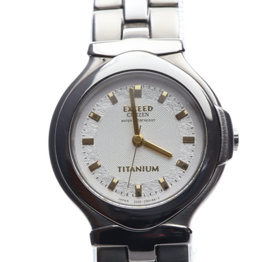 Citizen Exceed Titanium 3330-C80142 Ladies Quartz Watch 24mm Ivory Dial