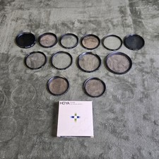 Lot Of 13 Camera Lens Filters Various Sizes Screw On - See Description